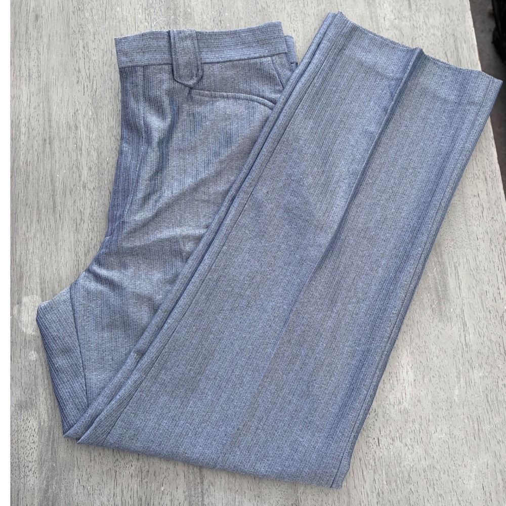 Westerner Vintage Blue Gray Textured Dress Pants Straight Leg 32S RN 83684
